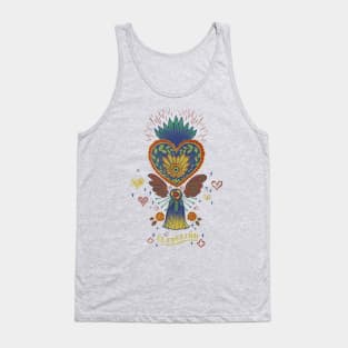 Mexican Heart Tassel (Corazon) - Green Tank Top